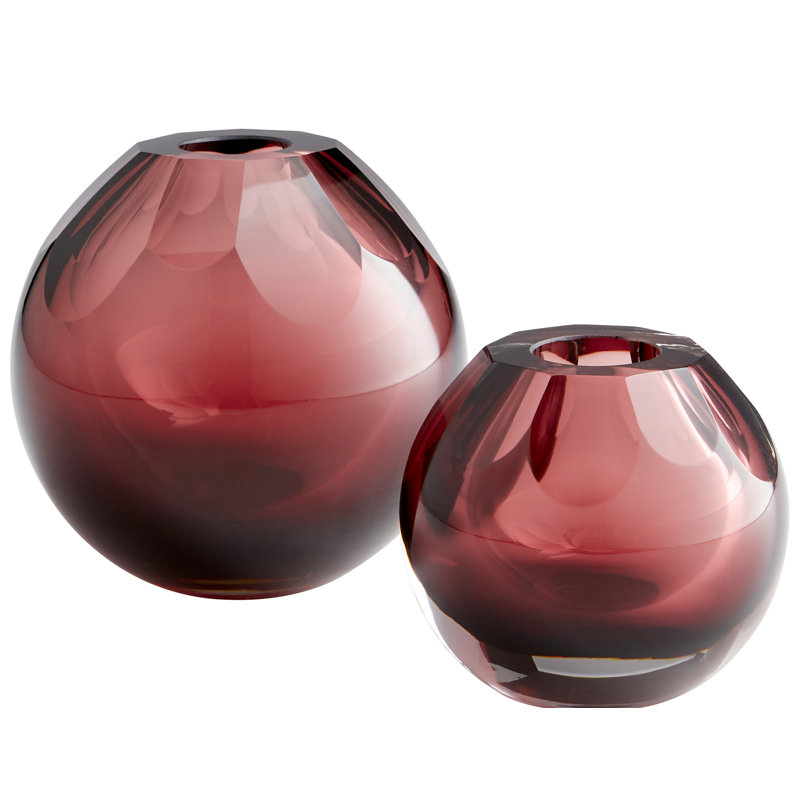 Rosalind Glass Table Vase, 4" H x 4.25" W x 4.25" D