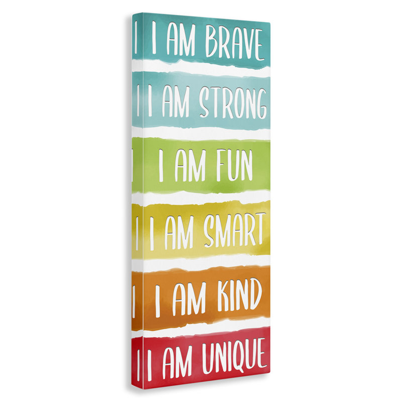 Colorful Motivational Quote Canvas Print, 13" x 30"
