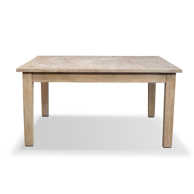 Arnisa Mahogany Solid Wood Dining Table, Light Rustic