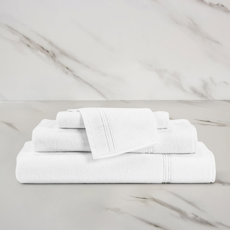 Classic Washcloth, White/White