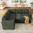 Honbay L Shaped Sleeper Sectional Sofa Couch With Storage Seat Beige-117494799