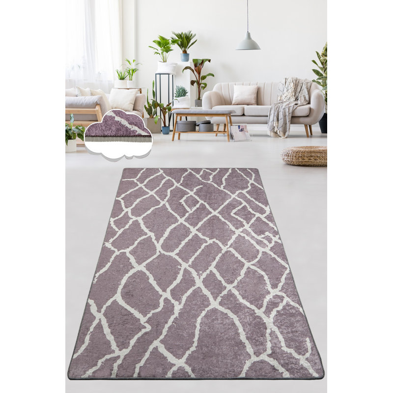 Premium Grey Carpet (4ft x 6ft), 100% Polyester, 0.2in Pile Height | Antibacterial, Non-Slip Underside, Machine Washable | Soft & Durable Area Rug, Perfect for Living Room, Bedroom & Office Décor