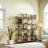 5 Tier Bookcase Home Office Open Bookshelf, Vintage Industrial Style Shelf With Metal Frame, MDF Board-541179250