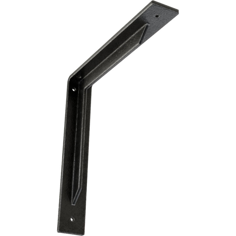 Support en acier étain antique l 2 po x P 12 po x H 12 po, H 12 po x l 2 po x P 12 po, Étain antique