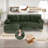 L-Shaped Velvet Reversible Sleeper Sofa-823260997-823260999