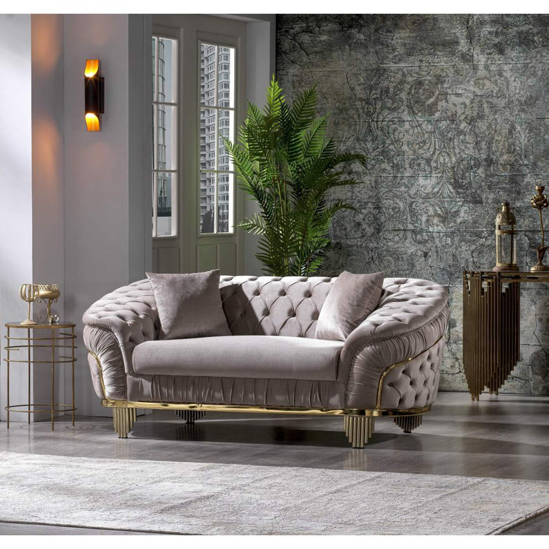 Causeuse moderne Sofavanessa taupe