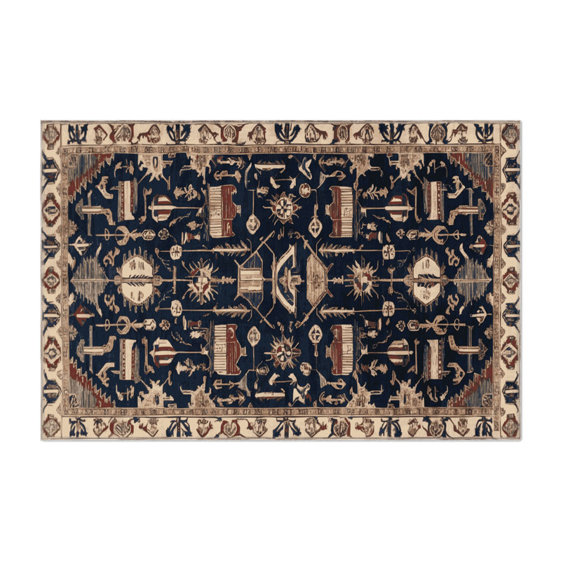 Tapis turc intérieur et extérieur gris, Rectangulaire 3 pi x 5 pi