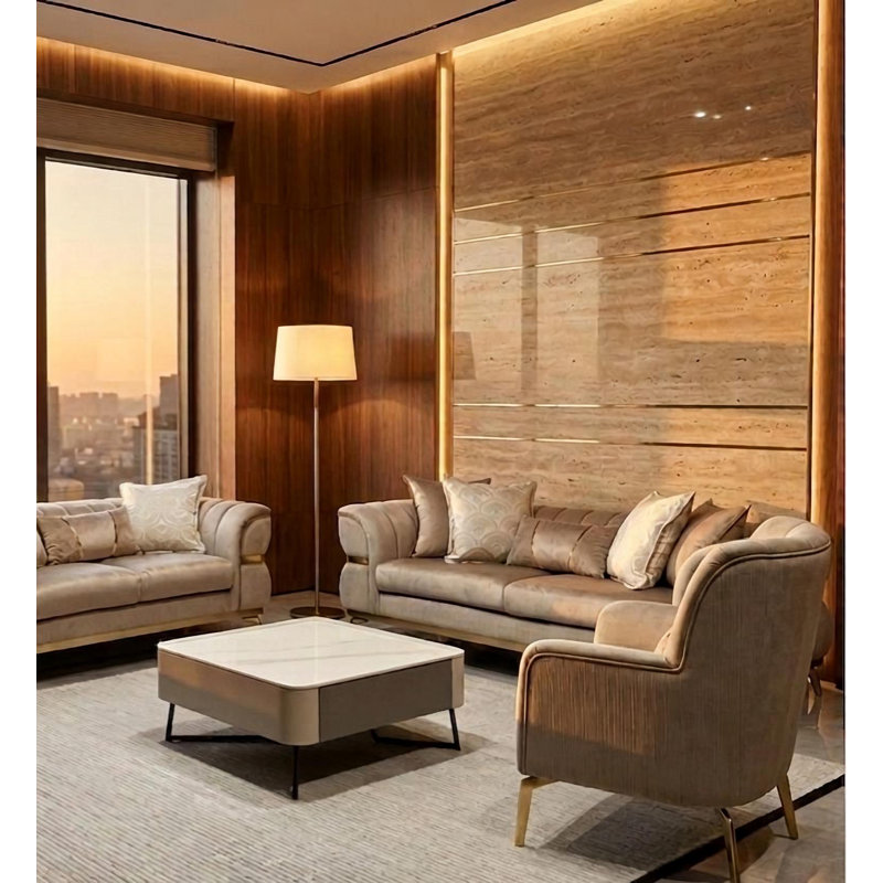 Ensemble de luxe 3 pièces Maia Beige