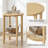Round End Table, 2-Tier Boho Side Table-1764265904