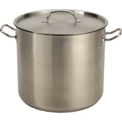 Bene Casa 60Qt Stainless Steel Boiling Pot with Strainer Basket and Li