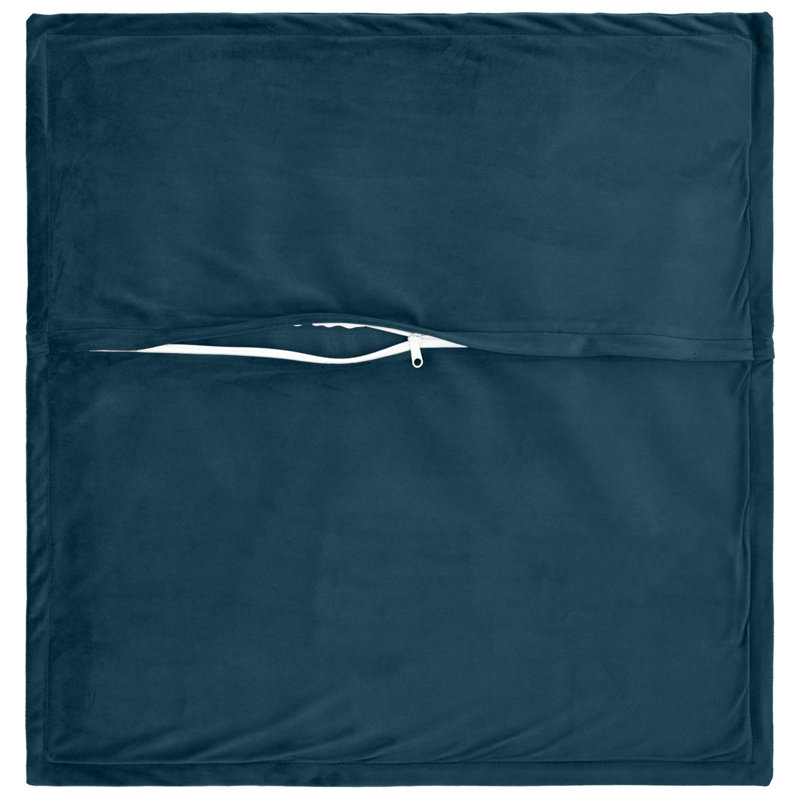 Dark Grey Cushion, Square 65cmH, Blue