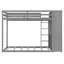 Lit superposé moderne Kairox avec tiroirs de rangement, rail suspendu, bande lumineuse, tablettes intégrées et double panneau perforé Kairox-126553962