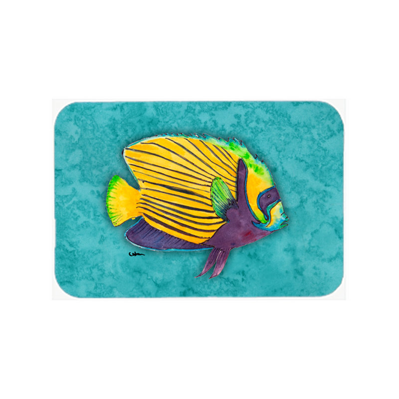 Caroline's Treasures Tropical Fish Glass Cutting Board