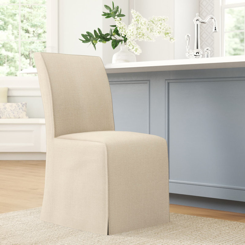 Sumatra Upholstered Parsons Chair, Classic Linen Linen