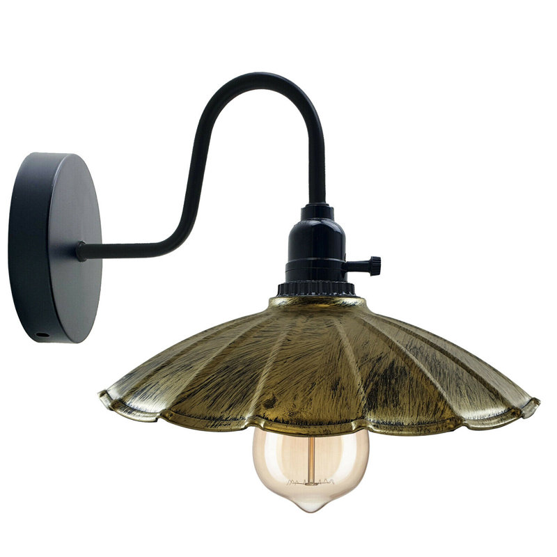 Langston Armed Sconce, Brushed Brass