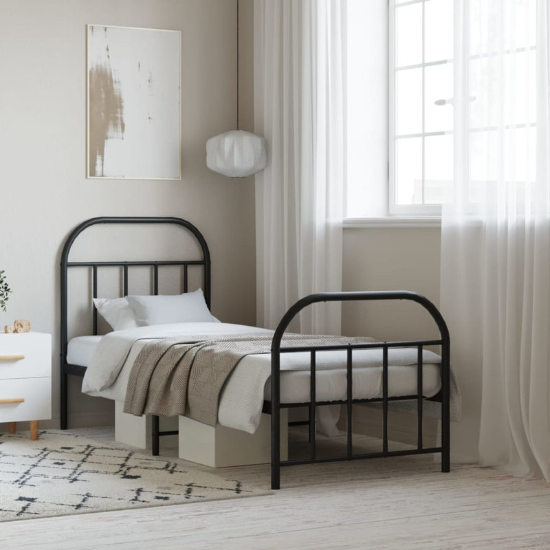 Strothers Bed, Small Single (2'6), Black