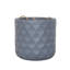 Donahue Diamond Style Grey Cylinder Planter, Round Indoor Plant Pot Also Can Be Used as Hanging Planter-819621052
