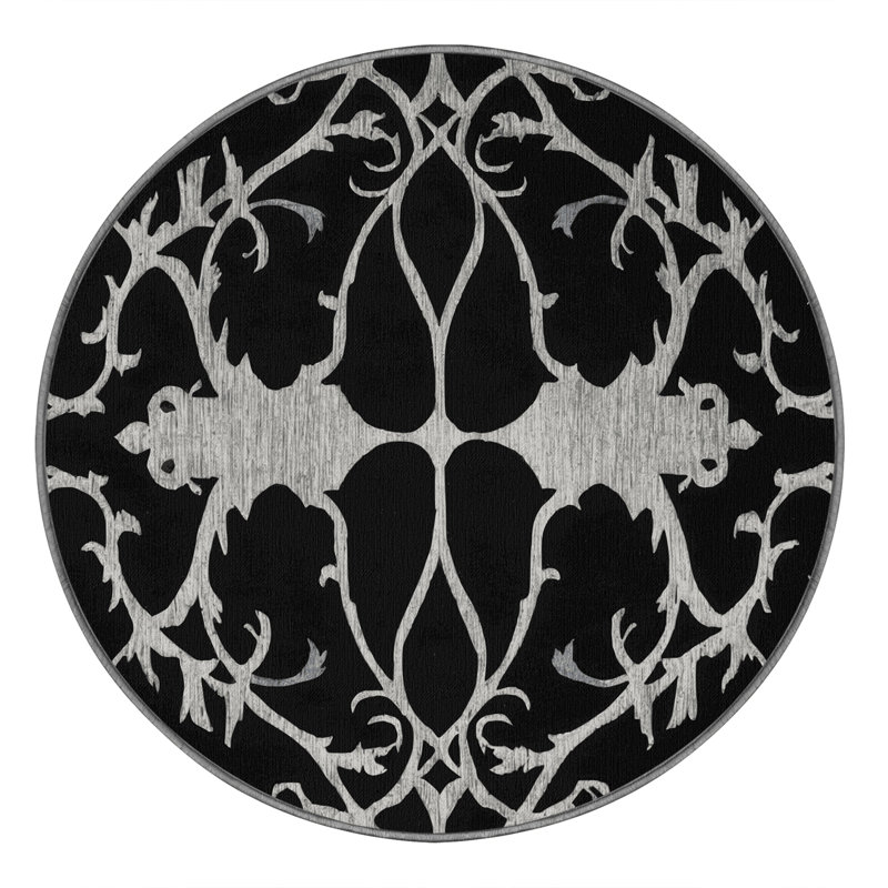 Shadowed Rose Rug, Round 3'