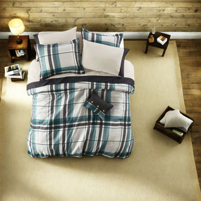 Ensemble de literie en microfibre de qualité supérieure à motif écossais hypoallergénique pour le confort de la maison