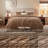 Bedsure Queen Size Comforter Sets - 3-Piece Double-Sided Fleece Fluffy Warm Taupe Bedding, Cozy Striped Aesthetic for Modern & Guest Bedrooms, All-Season Luxury Home Decor-114316017-100517525