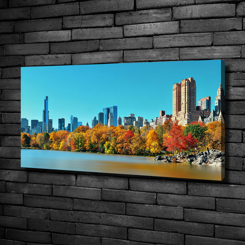 New York In The Fall - No Frame Print on Canvas