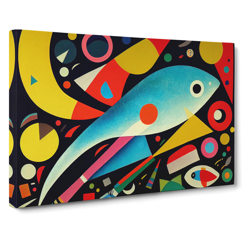 Fish Abstract Art Vol.1 - Wrapped Canvas, 35cm H x 50cm W x 3cm D