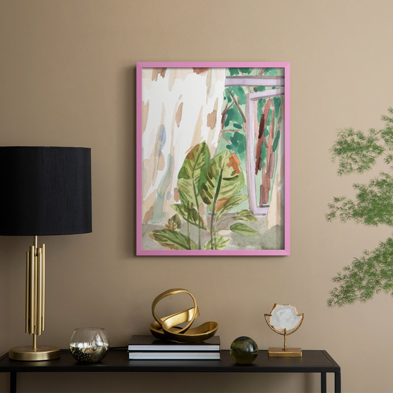 A Spring Window II, reproduction encadrée - bois massif, H 30 po x l 24 po, Rose