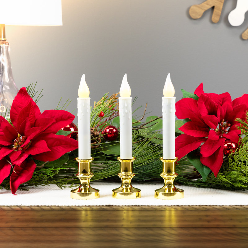 Lampes de bougie de Noël blanches à DEL C5 avec minuterie 8,5 po
