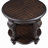 Solid Wood Round End Table with Shelf-1518809808