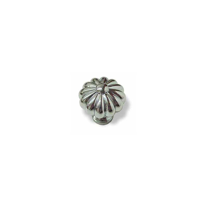 (Paquet de 5) Bouton de citrouille large de 1 1/4 po chromé