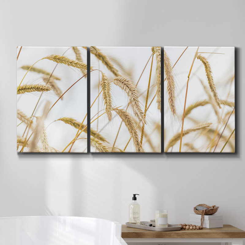 Fleurs toscanes sauvages, reproduction sur toile 3 pièces, H 48 po x l 96 po x P 2 po