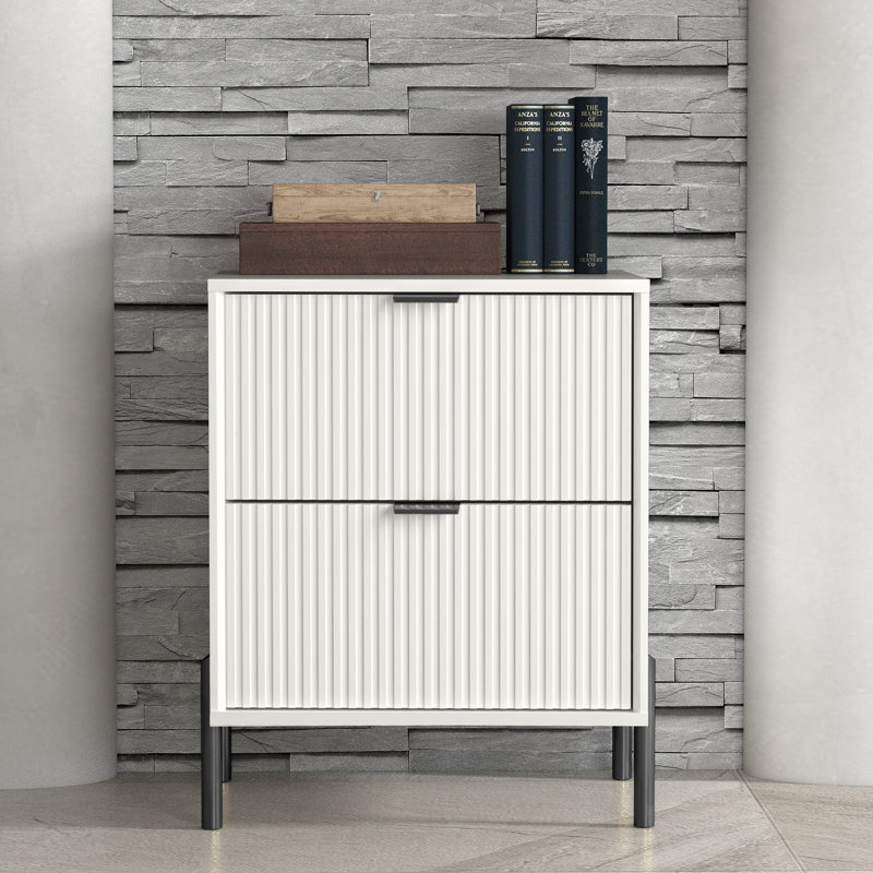 Festival 21.5" Nightstand, Black/White