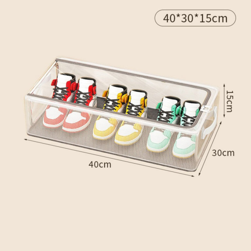 3pcs Household Transparent Shoes Storage Box Pv Shoe Box, Hold 9-12 Pairs Of Shoes