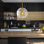 Aristoteles 1 - Light Single Globe Pendant with Glass Accents