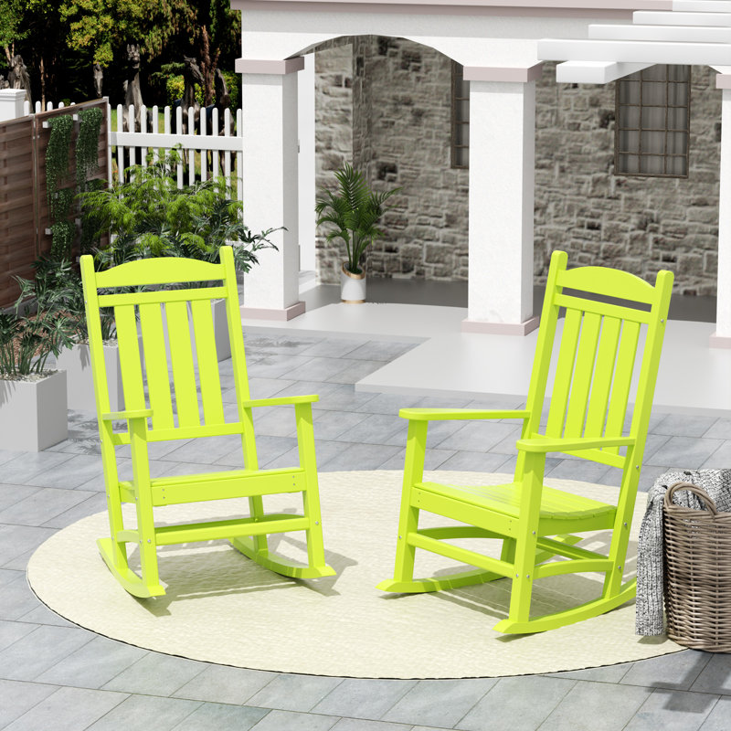 Chaise berçante d'extérieur en plastique Laguna, Lime
