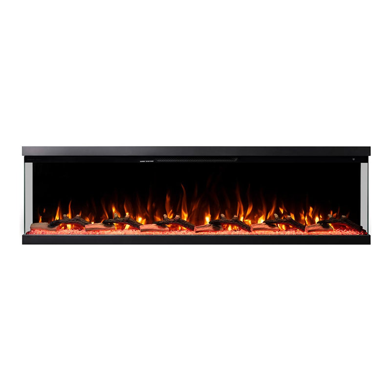 Modern Ember Aerus Skyline Linear Multi Sided Smart Electric Fireplace - Alexa & Google Asst, 20.3” H x 72” W x 7.7” D