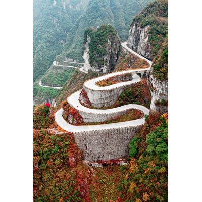 Mountain Road 1 Piece Wrapped Canvas Wall Art