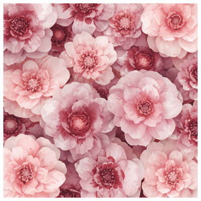Toile tendue avec pivoines roses en plusieurs tailles