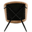 2 chaises de salle à manger en cuir d'unité centrale, chaises de conception moderne avec support de pieds en métal (de 2), pieds arrière élégants-796674682