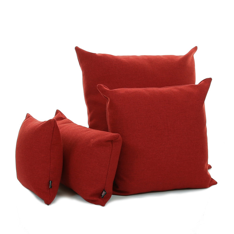 Alton Square Cushion, 43 x 43cm, Red