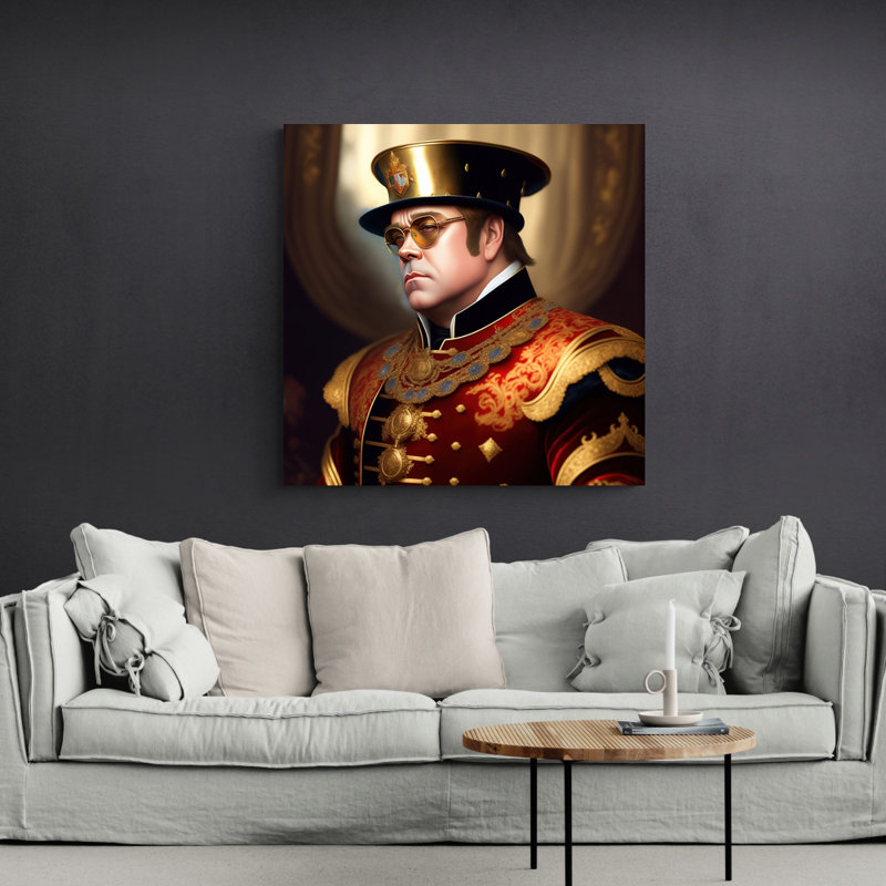 «Rock Music Elton John» par Stephen Chambers - photographie sur toile tendue, H 36 po x l 36 po x P 1,5 po