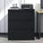 Lockable Metal 3 Drawer Filing Cabinet, Black, For Office Efficiency Modern Black File Cabinet With Locking Function-120659706