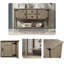 Buffet rétro en bois de pin massif de 48 po avec tiroirs et tablette de rangement de style rustique pour la maison-1003753247-1003753240