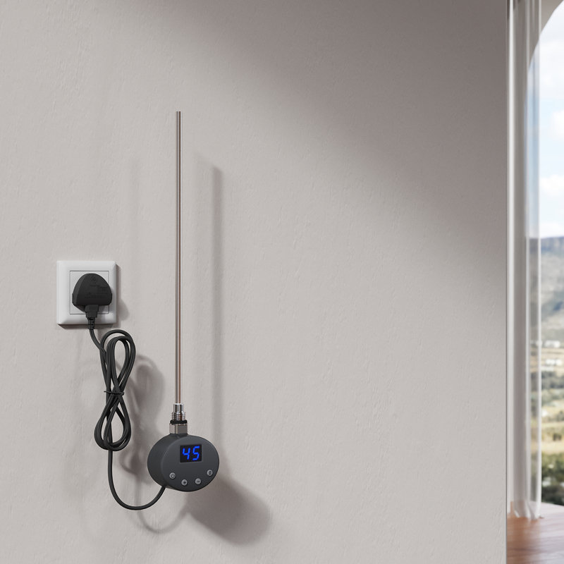 8.5*4.2cm, Digital Display Smart Thermostat for Heating Elements, Anthrazite, 76cm H x 8.50cm W x 4.20cm D