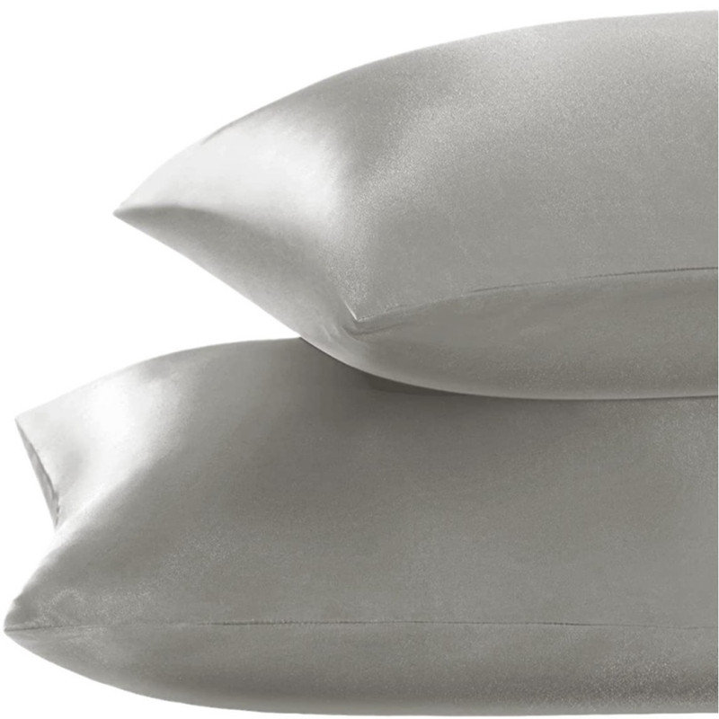 Set of 2 Satin Silk Pillowcases for Skin and Hair, Satin Pillow Cases for Women with Envelope Closure, Soft Breathable Smooth Cooling Silk Pillow Covers for Gifts, Champagne Gold 51*102cm
