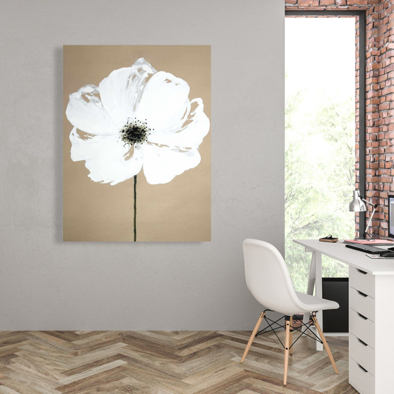 Abstract Color Splash Flower - White Flowers Canvas Art Decor