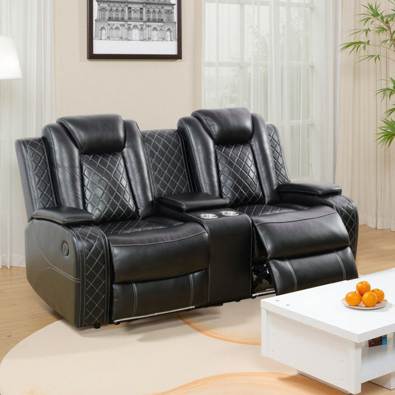 Ensemble de meubles de salon Power, fauteuil inclinable électrique, causeuse modulaire avec rangement spacieux, porte-gobelets, ensemble de 2