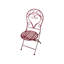 Bistro Set ALBINIA Metal Burgundy-427259877