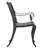 Cast Aluminum Mesh Dining Chairs Of 2 - Black, Strong, For Outdoor Patio Deck Backyard Construction