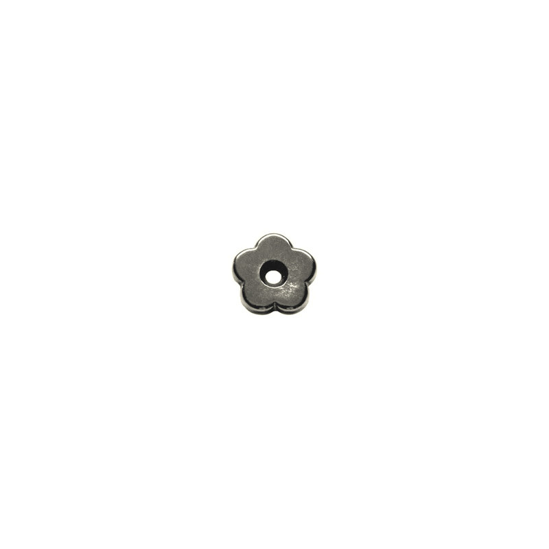 Petal Metal Knob Backplate, Silicon Bronze Dark Lustre